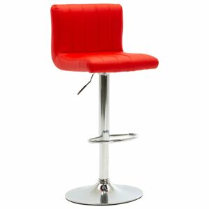 Barová židle umělá kůže / chrom Dekorhome Červená