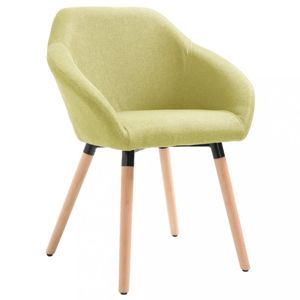 Jídelní židle látka / dřevo Dekorhome Zelená