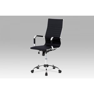 Kancelářská židle KA-V305 ekokůže / chrom Autronic Černá