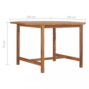 Zahradní stůl teakové dřevo Dekorhome 120x120x75 cm
