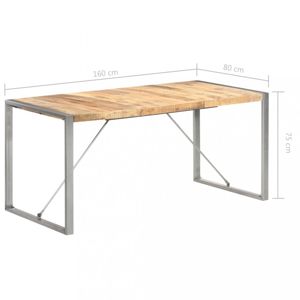 Jídelní stůl hnědá / šedá Dekorhome 160x80x75 cm