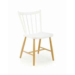 Jídelní židle K419 bílá / přírodní Halmar