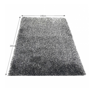 Shaggy koberec VILAN bílo černý Tempo Kondela 140x200 cm