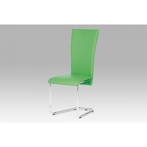 Jídelní židle chrom / zelená koženka DCL-173 GRN Autronic