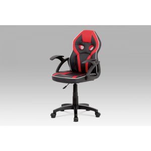 Dětská kancelářská židle KA-N664 RED černá / červená Autronic