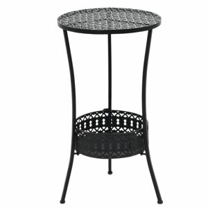 Kulatý zahradní stolek černá Dekorhome