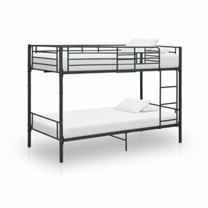 Patrová postel 90x200 cm kov Dekorhome Černá