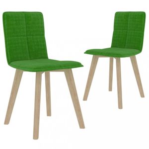 Jídelní židle 2 ks látka / buk Dekorhome Zelená