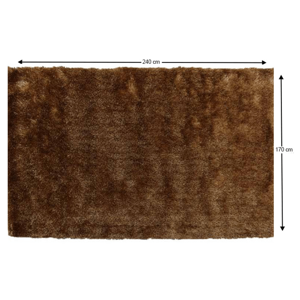 Shaggy koberec DELAND hnědozlatá Tempo Kondela 170x240 cm