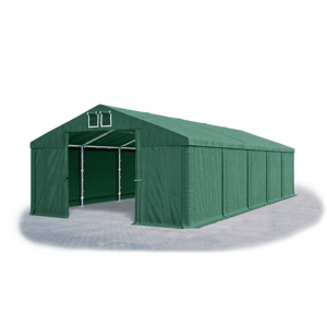 Skladový stan 5x10x2,5m střecha PVC 560g/m2 boky PVC 500g/m2 konstrukce ZIMA PLUS Zelená Zelená Zelená