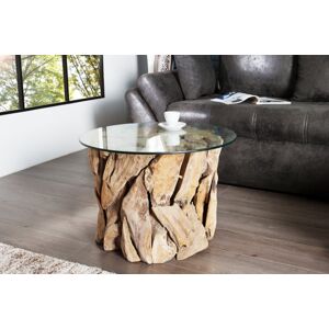 Konferenční stolek MIN podnož Dekorhome Plavené dřevo