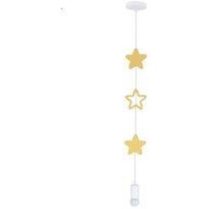 Dětská závěsná lampa STARS 1xE27 Candellux Bílá / zlatá