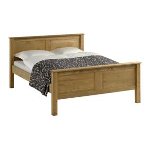 Manželská postel PROVO borovicové dřevo v odstínu dub Tempo Kondela