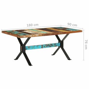 Jídelní stůl dřevo / ocel Dekorhome 180x90x76 cm