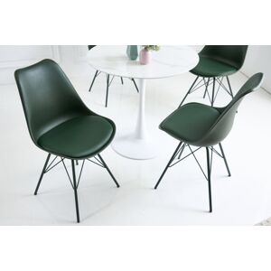 Jídelní židle 4 ks IKAROS Dekorhome Tmavě zelená