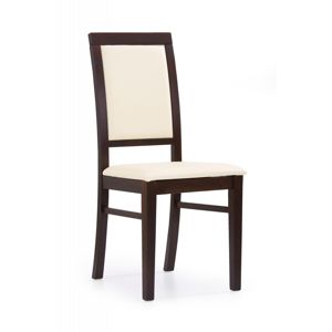Jídelní židle SYLWEK 1 Halmar Tmavý ořech / krémová (CAYENNE 1112)