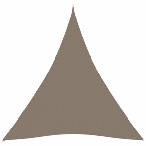 Stínící plachta trojúhelníková 4x4x4 m oxfordská látka Dekorhome Šedohnědá taupe