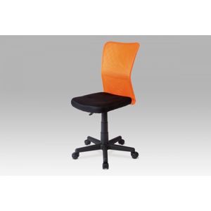 Kancelářská židle dětská KA-BORIS látka / plast Autronic Oranžová