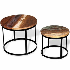Konferenční stolek 2 ks dřevo / kov Dekorhome