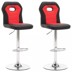 Barové židle 2 ks umělá kůže Dekorhome Červená