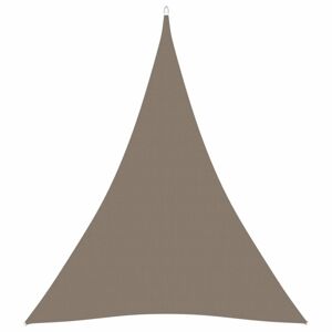 Stínící plachta trojúhelníková 5 x 7 x 7 m oxfordská látka Dekorhome Šedohnědá taupe