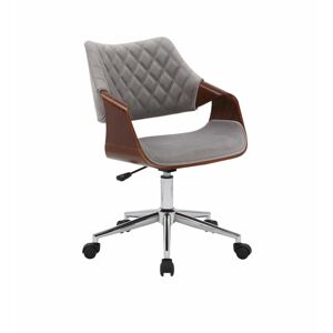 Kancelářská židle COLT ořech / šedá / chrom Halmar