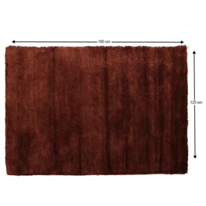 Shaggy koberec LUMA vínově hnědá Tempo Kondela 120x180 cm