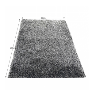Shaggy koberec VILAN bílo černý Tempo Kondela 80x150 cm