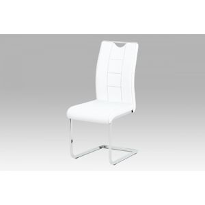 Jídelní židle DCL-411 ekokůže / kov Autronic Bílá