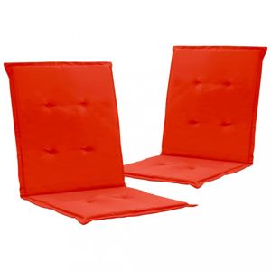 Voděodolné podušky na zahradní židle 2 ks Dekorhome Červená