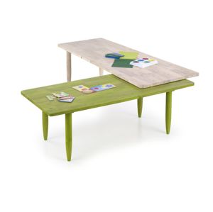 Konferenční stolek BORA BORA práškově bílá / zelená Halmar