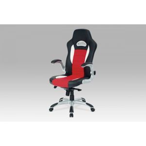 Kancelářská židle KA-E240B ekokůže / plast Autronic Červená