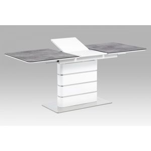 Jídelní stůl HT-455 GREY šedé sklo / bílá Autronic