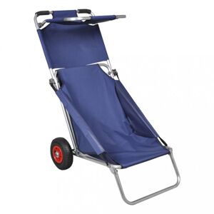 Skládací plážový vozík modrá Dekorhome