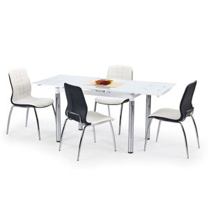 Skleněný jídelní rozkládací stůl L31 Halmar bílá