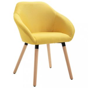 Jídelní židle látka / dřevo Dekorhome Žlutá
