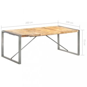 Jídelní stůl hnědá / šedá Dekorhome 200x100x75 cm
