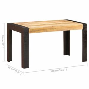 Jídelní stůl masivní dřevo Dekorhome 140x70x76 cm
