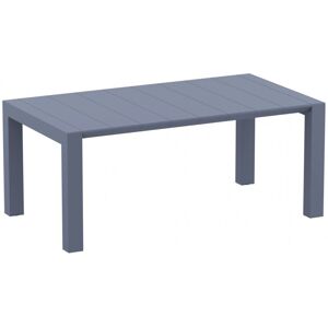 Rozkládací zahradní stůl 180+40 cm Tmavě šedá