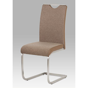 Jídelní židle HC-921 látka / ekokůže / kov Autronic Cappuccino