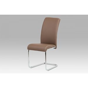 Jídelní židle HC-236 CAP cappuccino koženka / chrom Autronic