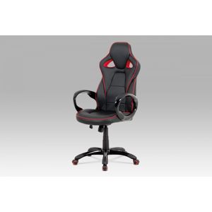 Kancelářská židle KA-E812 ekokůže / plast Autronic Červená