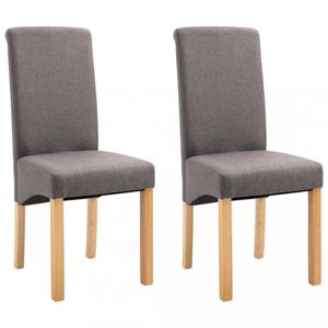 Jídelní židle 2 ks látka / dřevo Dekorhome