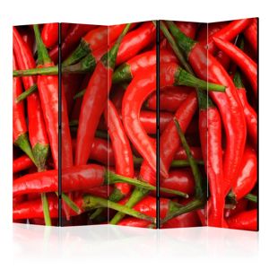 Paraván Chili pepper - background Dekorhome 225x172 cm (5-dílný)