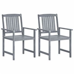 Zahradní židle 2 ks šedé Dekorhome