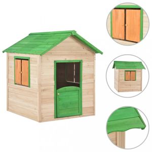 Dětský dřevěný domek Dekorhome Zelená