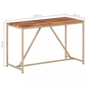 Jídelní stůl masivní dřevo / ocel Dekorhome 120x60x76 cm