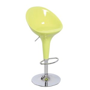 Barová židle ALBA NOVA plast / chrom Tempo Kondela Zelená