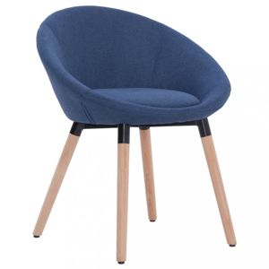 Jídelní židle látka / buk Dekorhome Modrá