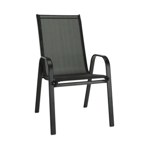 Zahradní židle ALDERA Tempo Kondela Černá / tmavě šedá